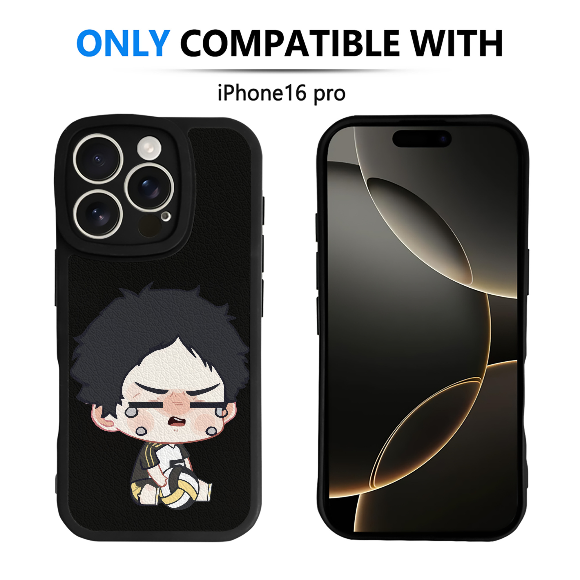 （画像用） ハイキュー!! Haikyu!! 【iPhone 16シリーズ対応】シリコンスマホケース（レザー調） 材質：シリコン